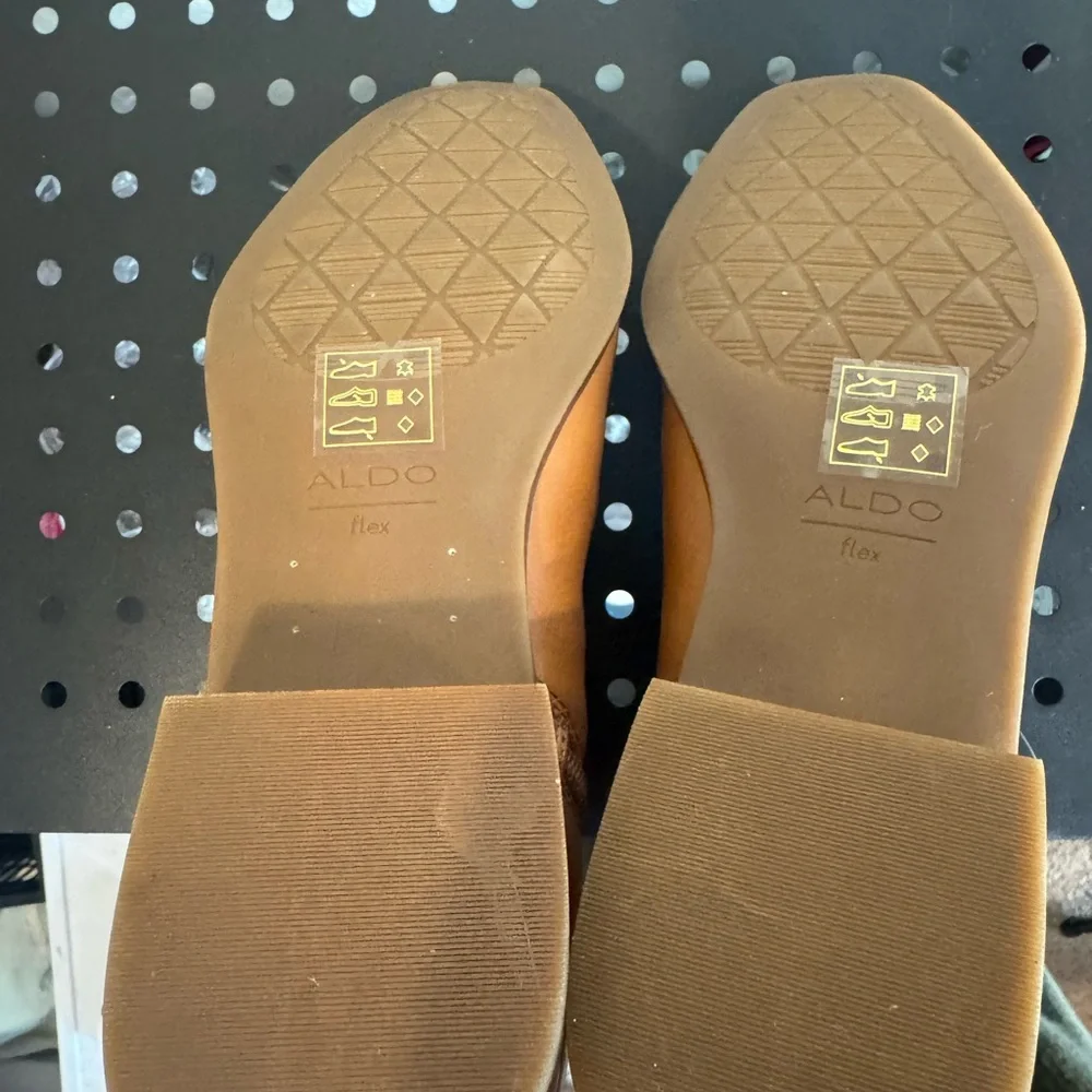 Aldo Tan Leather Ankle Booties - Picture 7 of 7